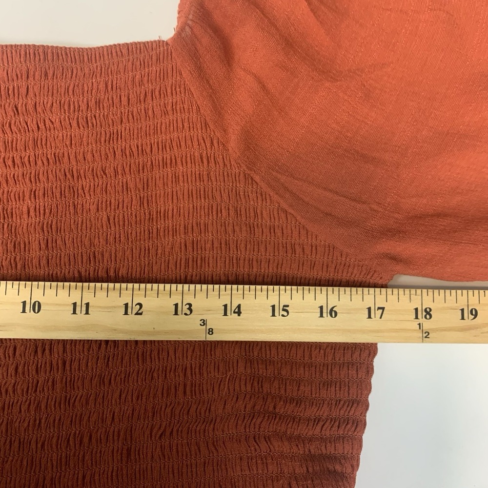 Kings Road Dress Women 3X Maxi Boho Tiered Peasant Milkmaid Puff Sleeves Smocked - Picture 6 of 9